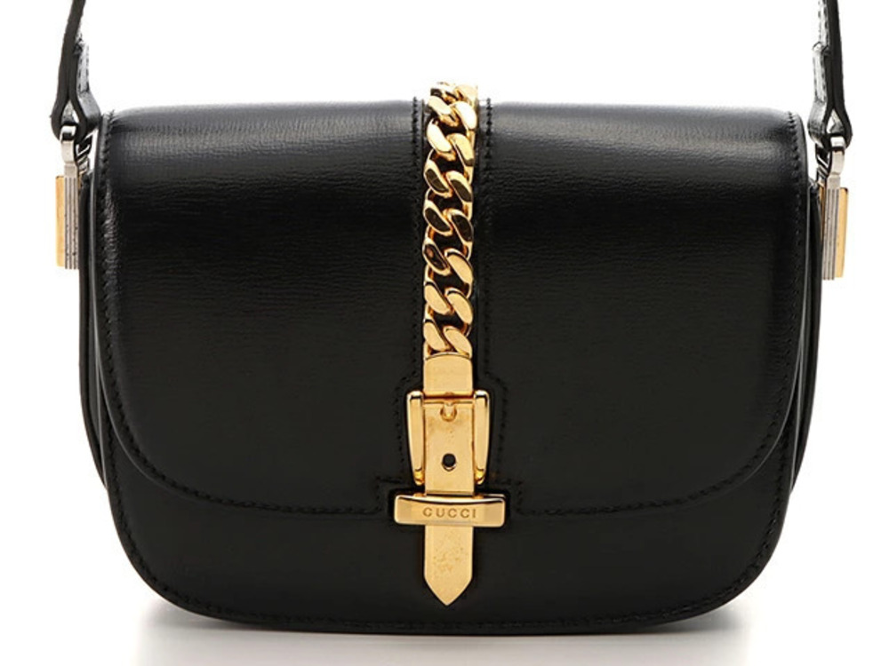Gucci Shoulder Bag Sylvie Black Leather